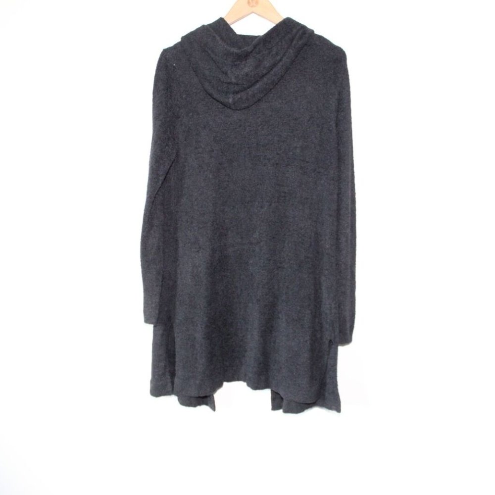 Barefoot Dream CozyChic Lite Coastal Hooded Cardigan Black Size Medium H13817 - Picture 7 of 9